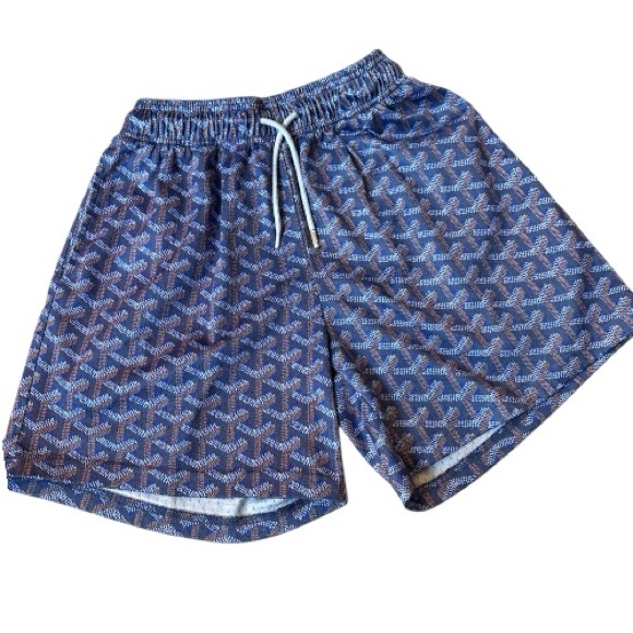 Mr. Remade Other - ⭐️ Mr. Remade Blue and Brown Patterned Shorts ⭐️